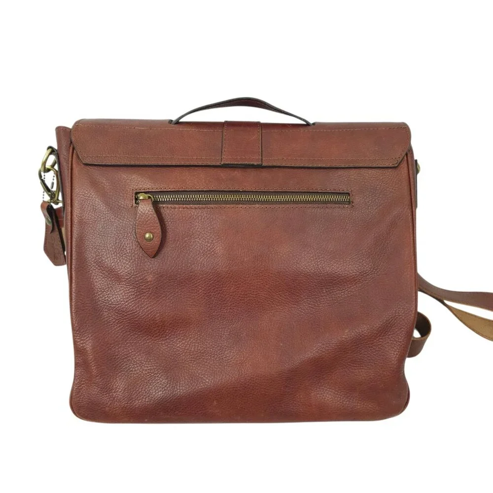Anonimo Fiorentino Italian Messenger Bag Brown Leather 14